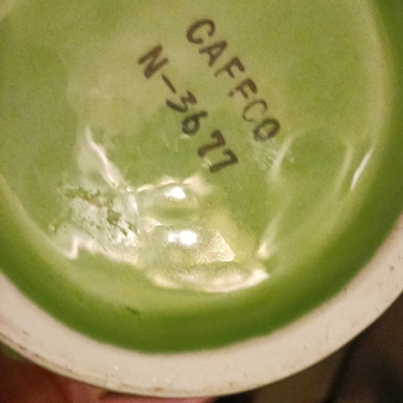 1970 Caffco Green Ceramic Goblet Set - Picture 3 of 4